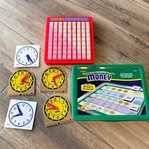 Magnetic Math Tin MONEY by Lakeshore, Magic Math & Clock teacher bundle
